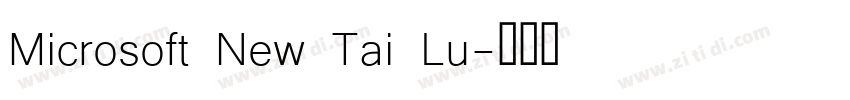 Microsoft New Tai Lu字体转换